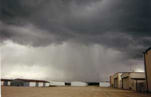 Showers Approach an Airfield