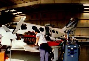 Preflighting a Cessna 414A