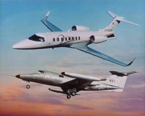 Something old, something new - a Learjet montage