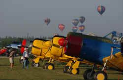 Warbirds and balloons