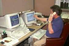 TCM staffer manning the CSB 99-3 toll-free hotline.