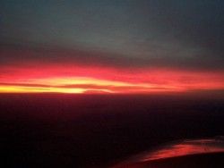Sunset, from a light plane