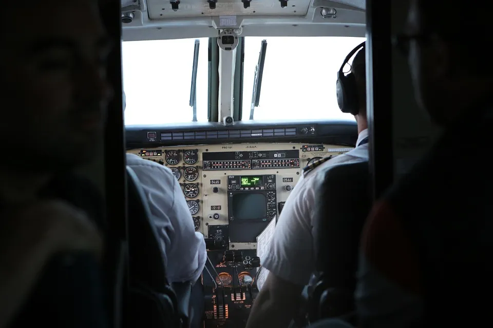 two pilots in cockpit